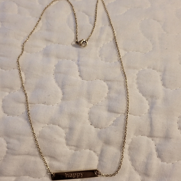 Jook and Nona "Happy" Tag Necklace - Picture 2 of 2